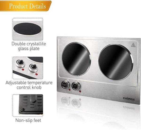 CUSIMAX 1800W Ceramic Electric Hot Plate