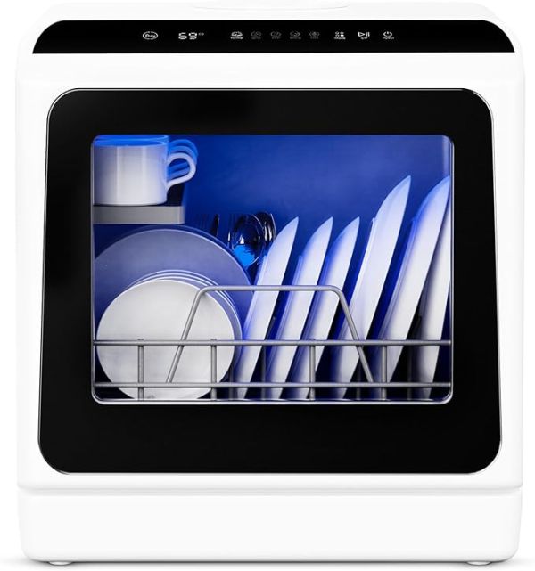 EUHOMY Mini Dishwasher Countertop
