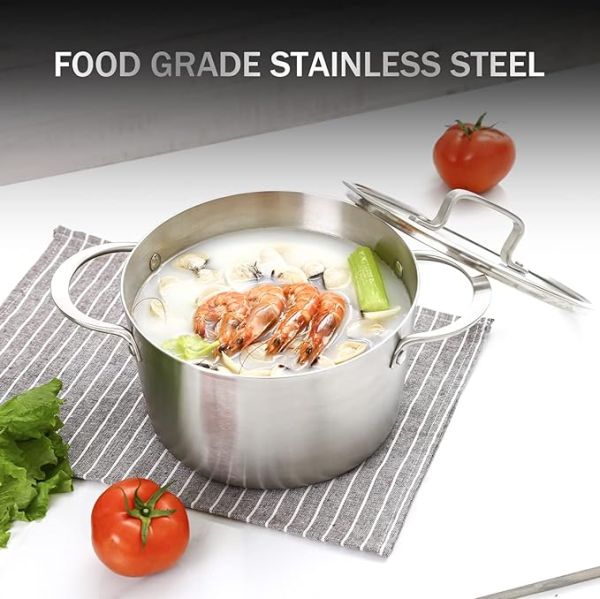 Stainless Steel Induction Pot with Glass