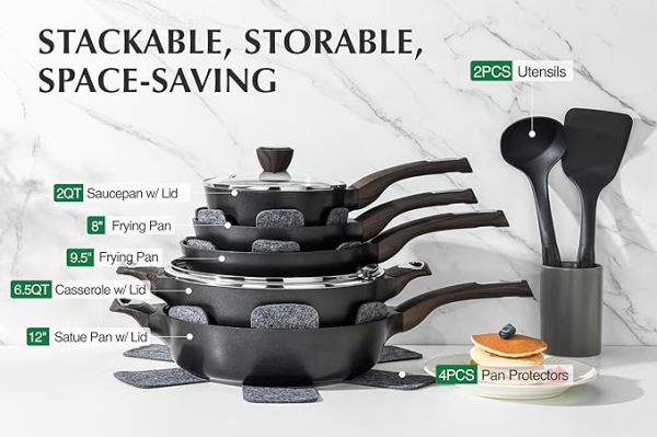 SENSARTE Pots and Pans Set Nonstick