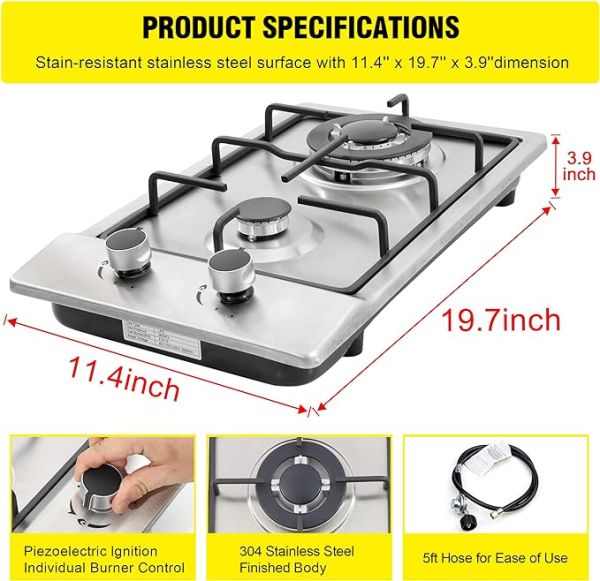 12" Gas Cooktops